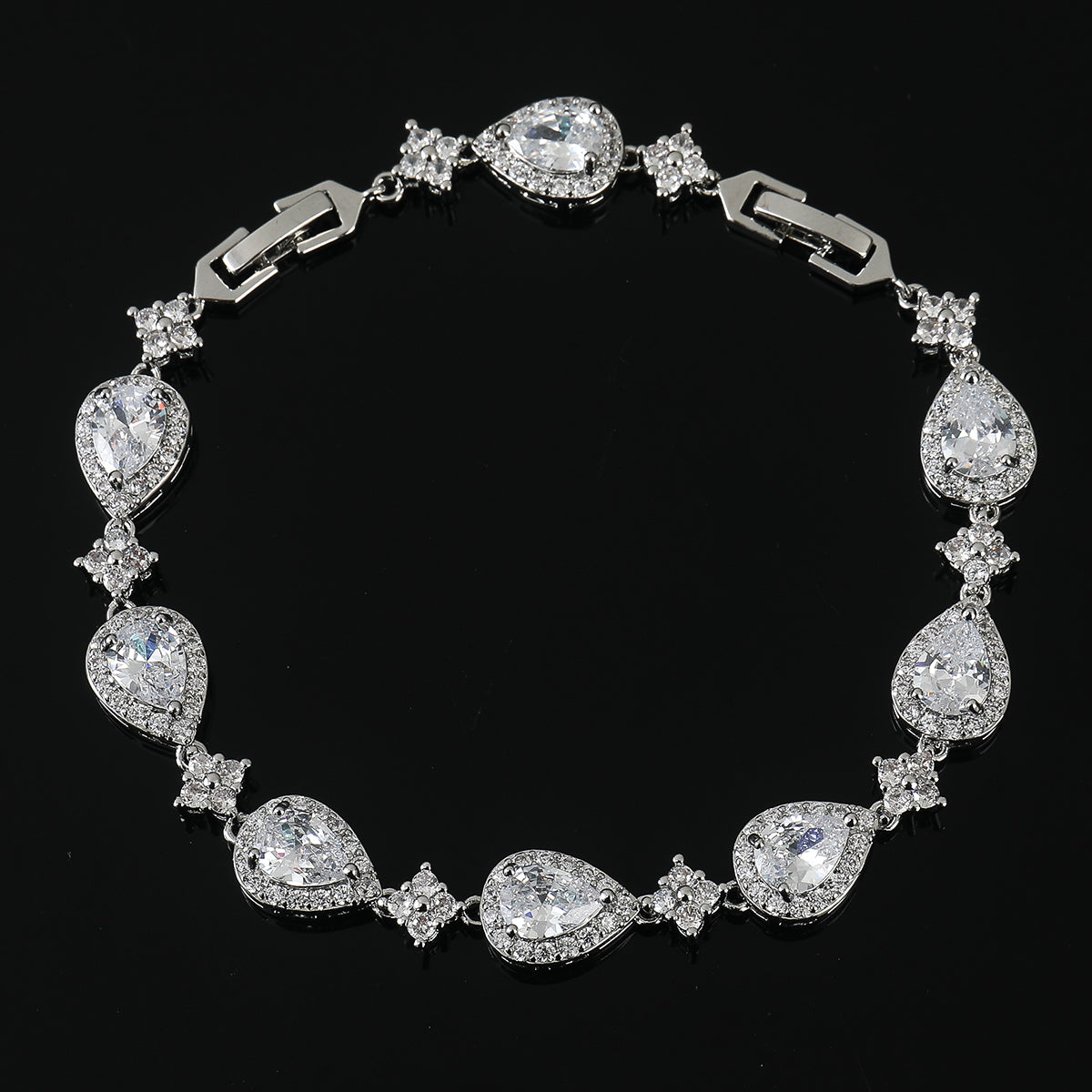 Halo Teardrop Bracelet